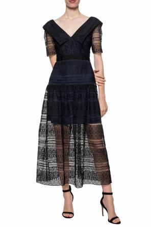 Lace-trimmed dress, zdjęcie 2 Lace-trimmed dress od Self Portrait